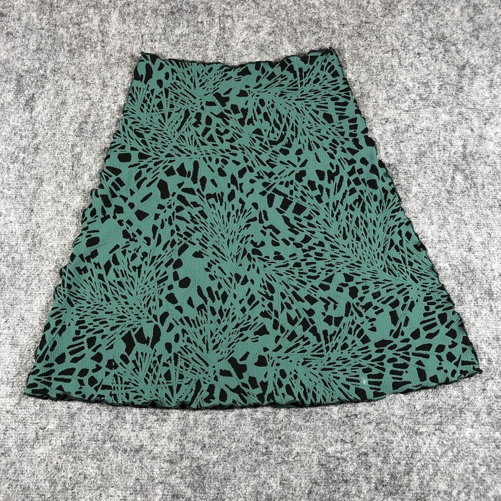 Haystacks Women's Skirt‎ Size XS Green Black Abstract A-Line Pull-On